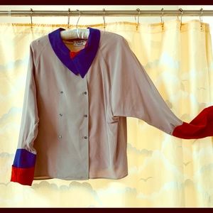 Awesome vintage color block Chloe blouse